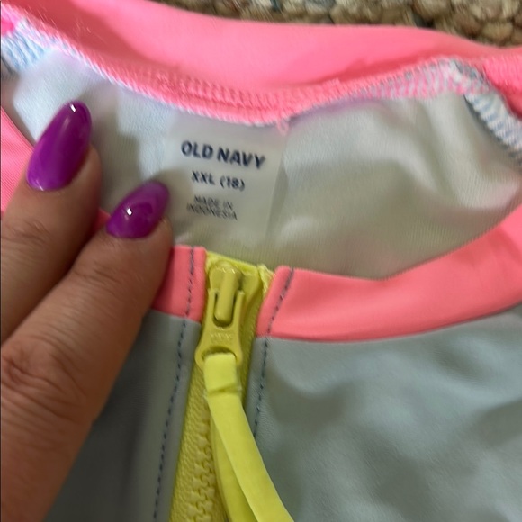 Old Navy Pink and Blue Bikini Swimwear - Picture 2 of 8